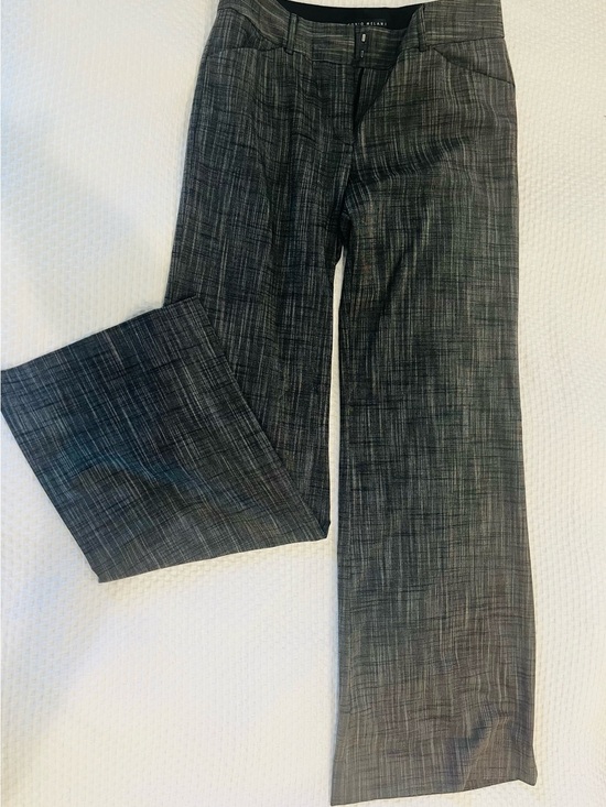 ANTONIO MELANI Pants - ANTONIO MELANI Gray Plaid Dress Pants